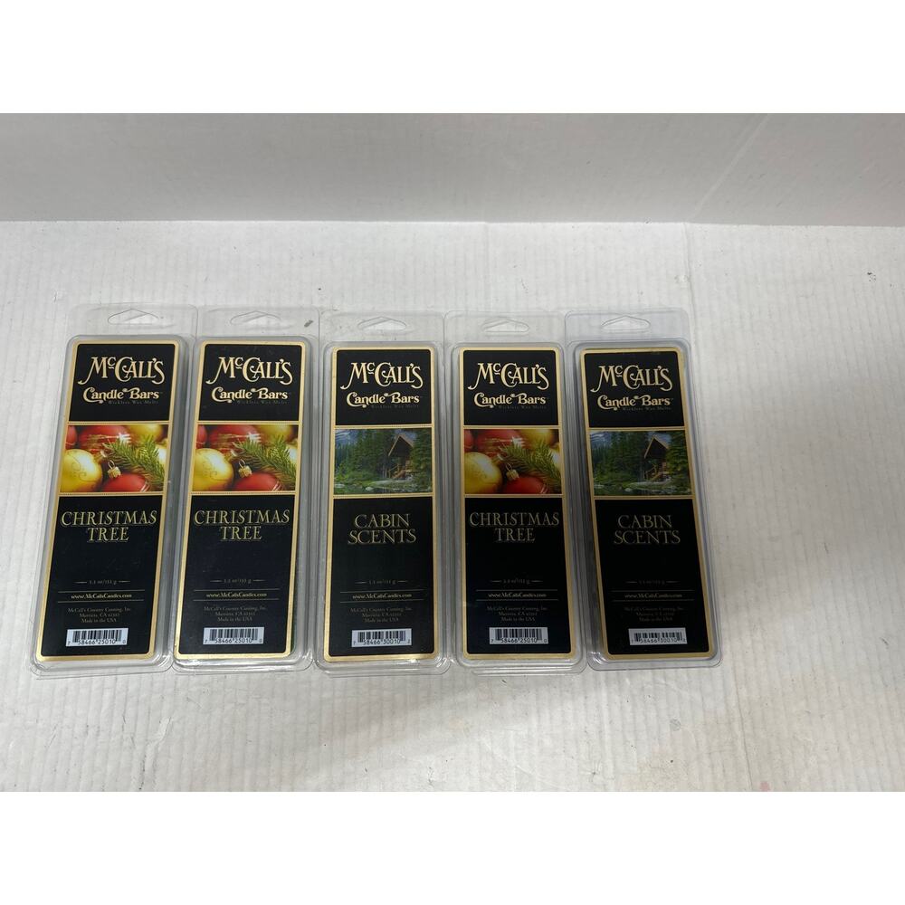 McCall's Candles Candle Bars 5.5 oz. - Cabin Scents, Christmas‎ Tree Lot of 5